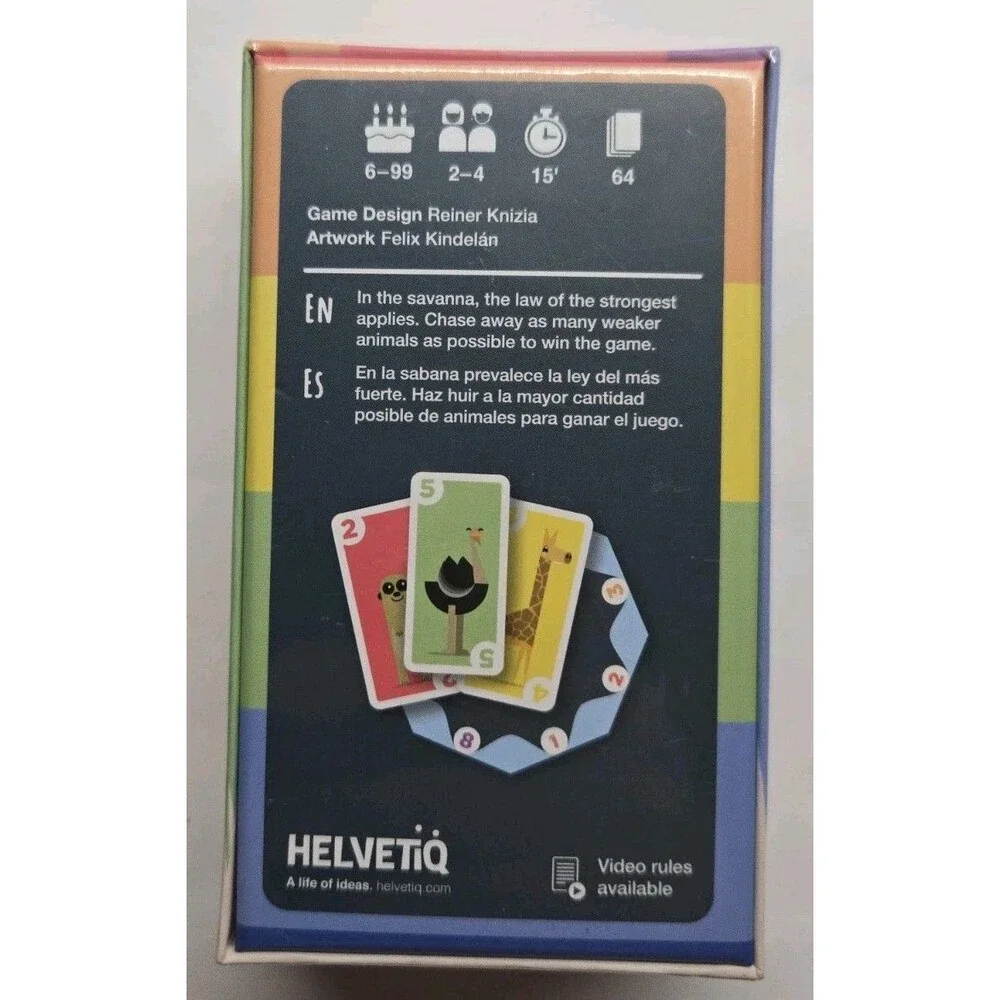 Kariba Card Game Helvetiq Family Animal Savanna Safari Africa Set Kids New